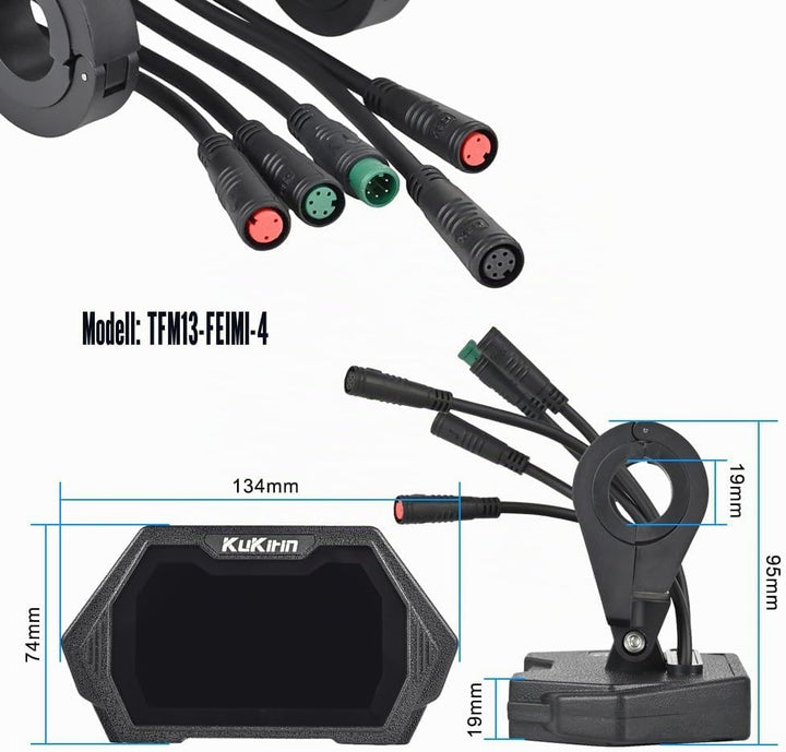 Anzeigetafel für Kugoo Kukirin G2 Pro/G2 Max mit LCD-Zählerbildschirm TFM13-FEIMI-4 Instrument, Ersa