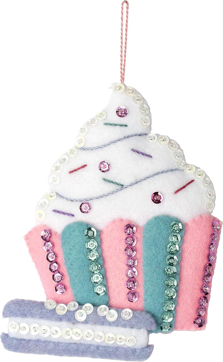 Bucilla Filz-Applikation Weihnachtsschmuck-Set, 6 Stück, Nussknacker, süsse Filzapplikation, Ornamen