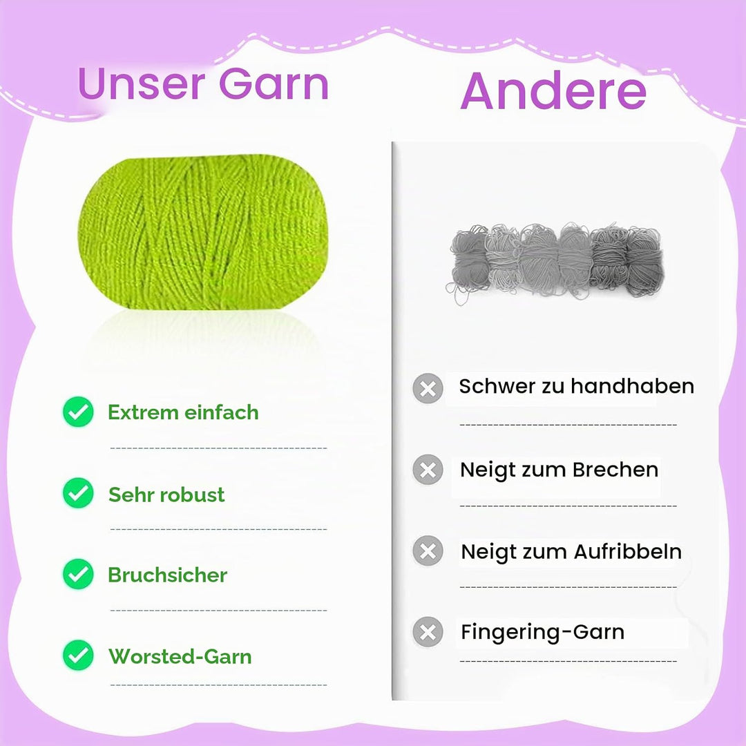 Lonsien Häkelset Kinder Pfefferminz Häkeln für Anfänger Komplett Stricken für Anfänger Set Amigurumi