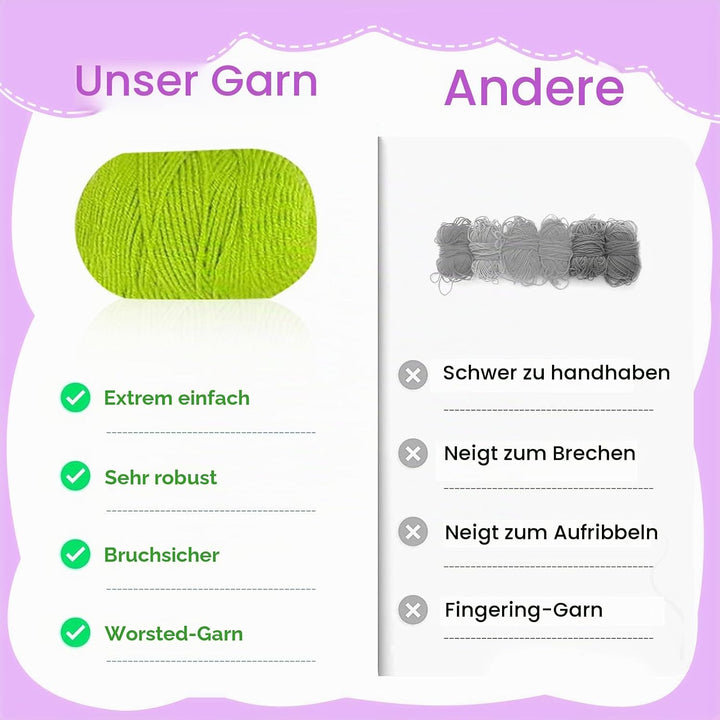 Lonsien Häkelset Kinder Pfefferminz Häkeln für Anfänger Komplett Stricken für Anfänger Set Amigurumi