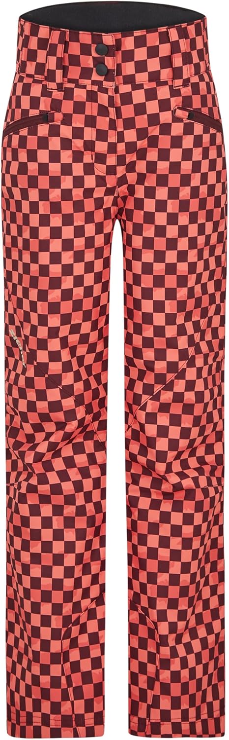 Ziener Mädchen Ski-Hose, Schnee-Hose | wasserdicht, Winddicht, warm Alin, Chessboard Print