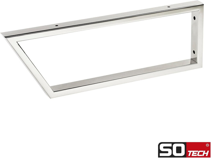 SOTECH Waschtischkonsole TWK450 mm Vorderseite 60° abgeschrägt Edelstahl poliert, Design-Waschtischh