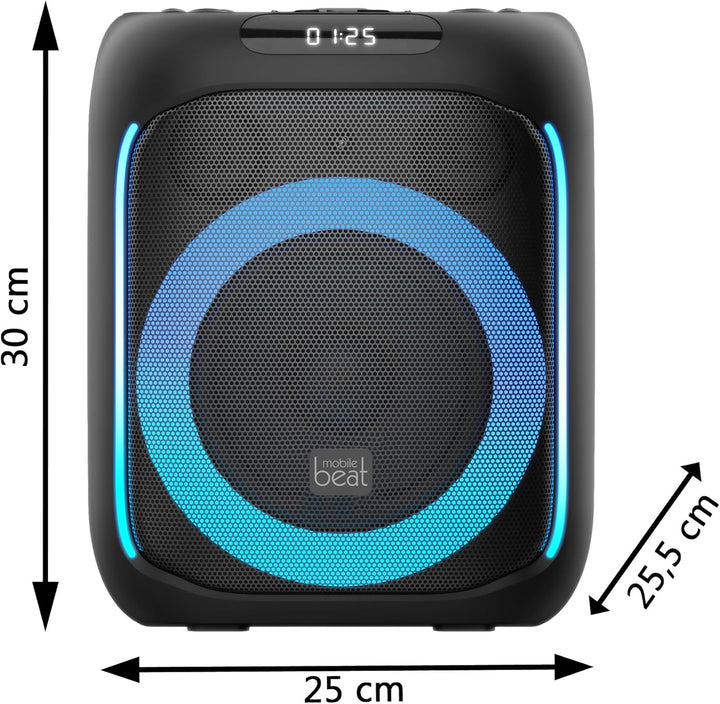 Mobile Beat SB-TWS 100 BT Soundbox, bis zu 7h Laufzeit, LED-Lichtefeekte, praktischer Tragegriff, Ak