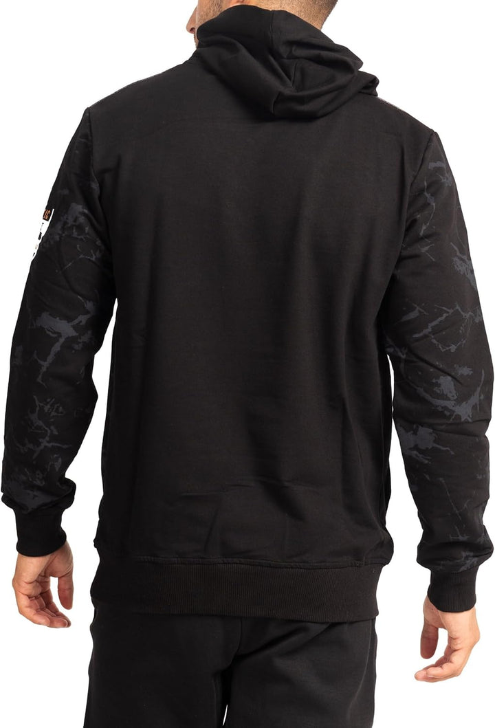 Subliminal Mode Herren-Kapuzen-Sweatshirt, langärmlig, zweifarbig, mit Tasche, lässiger Stil, Basic,