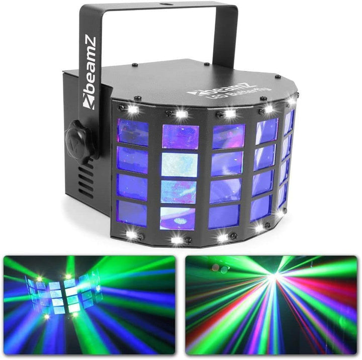 BeamZ LED Butterfly Partylicht 3x3W RGB + 14xSMD Strobe Musikgesteurt oder Automatikmodus, Disco Lic