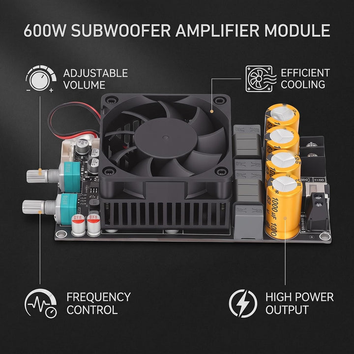 SEAFRONT Verstärkerplatine, Verstärkerplatine, Aktiver Subwoofer, 600 W Tiefpassfilter, Einkanal-Sub