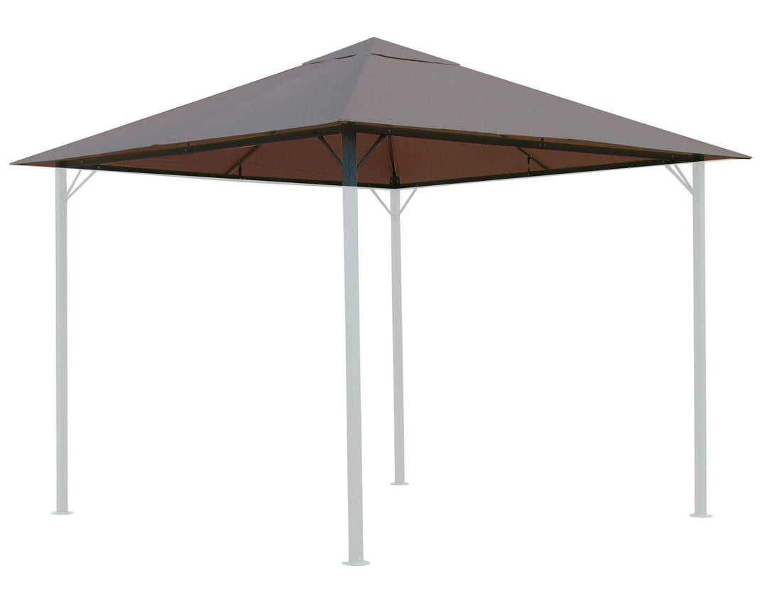 QUICK STAR Ersatzdach für Garten Pavillon 3x3m Taupe/Beigegrau RAL 7006 Antik Pavillondach