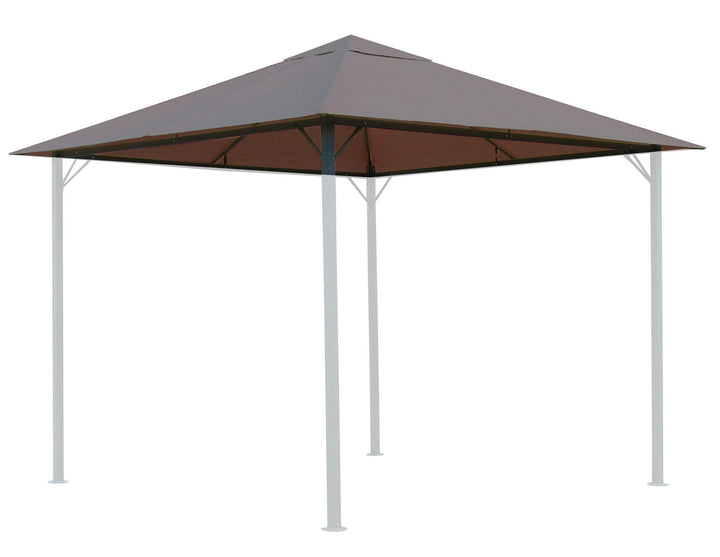 QUICK STAR Ersatzdach für Garten Pavillon 3x3m Taupe/Beigegrau RAL 7006 Antik Pavillondach