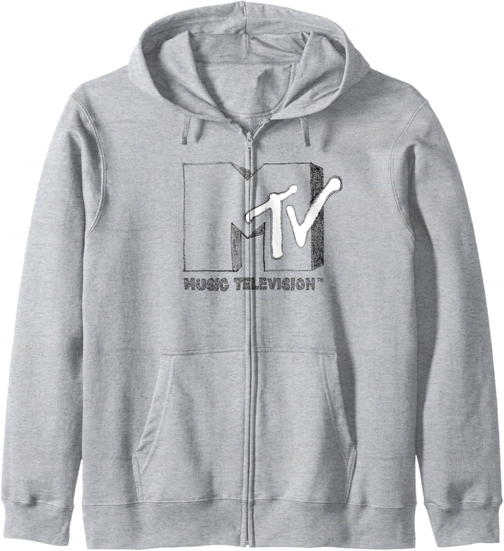 MTV Sketched Classic Logo Kapuzenjacke