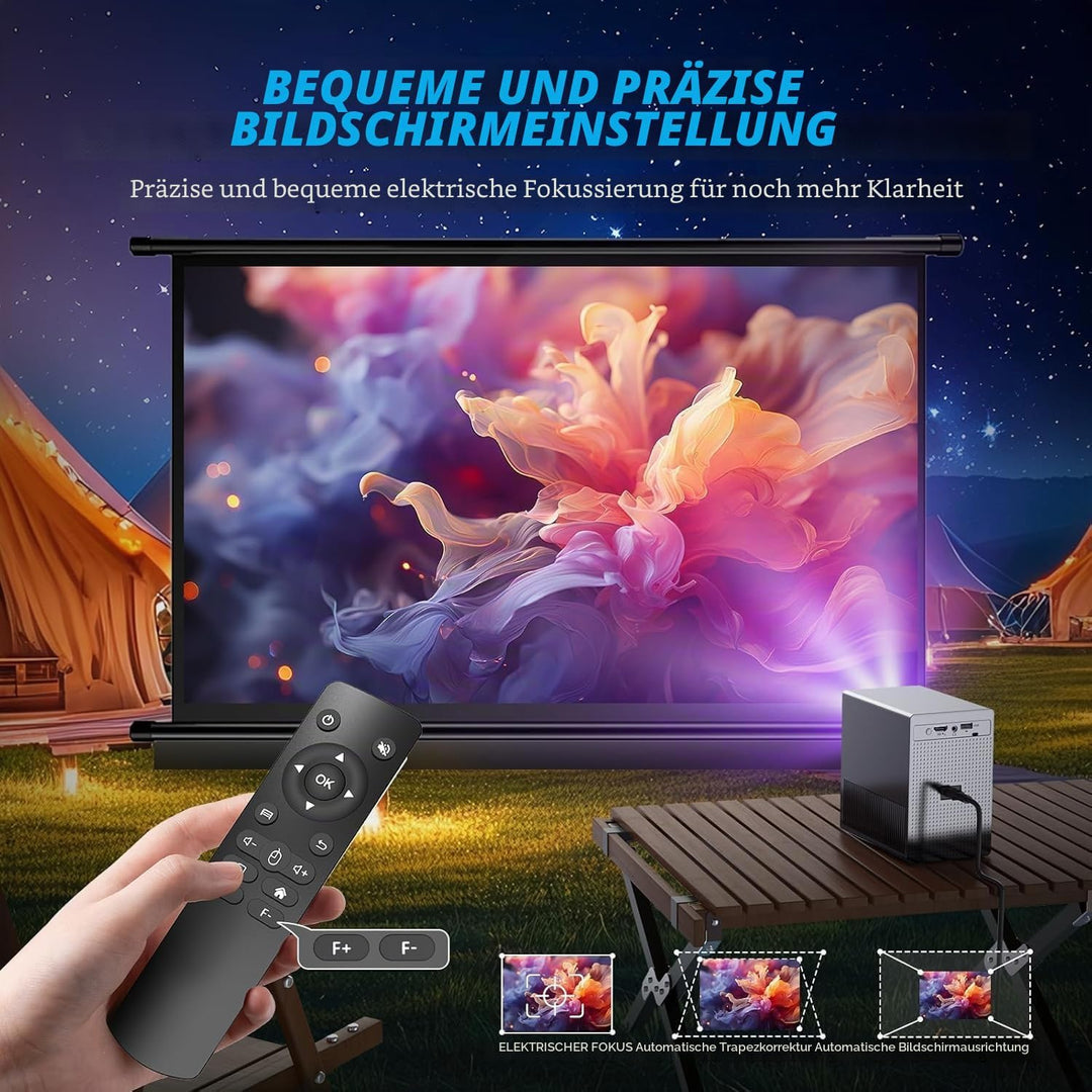 Mini Beamer 4k Heimkino, Mini Projektor 4K Support, Smart Projector Mini Projector TV Portable Video
