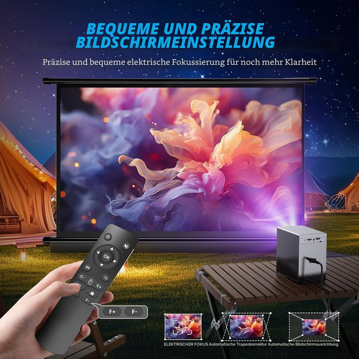 Mini Beamer 4k Heimkino, Mini Projektor 4K Support, Smart Projector Mini Projector TV Portable Video