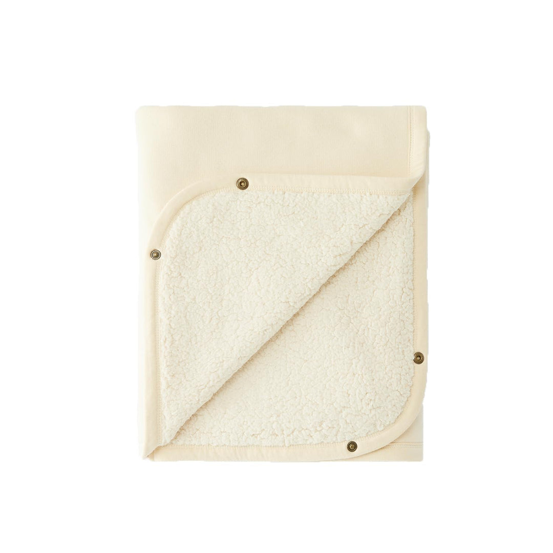 Cloby CBY-TB-OW multifunktionale Babydecke mit Teddyfell Off White (95x75 cm)