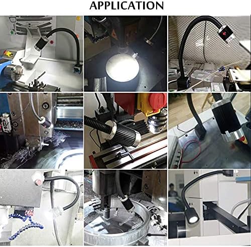 Maschinenlampe mit Magnetfuss,Magnetische LED Drehmaschine Lampe 9W Flexibel Wasserdicht Arm Licht m