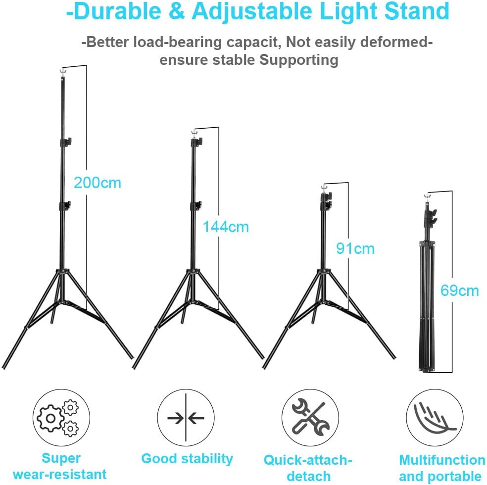 Regalhalter-Set, verstellbar, 2 x 3 m, für Portrait, Produktfotografie und Videoaufnahme, mit Traget