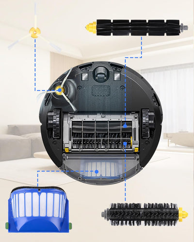 14PCS Ersatzteile Bürsten für iRobot Roomba 600 Serie 605 606 610 615 616 620 621 625 630 631 632 65