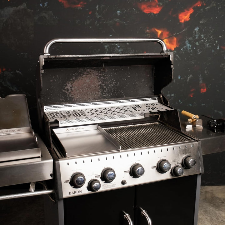 Grillrost.com Das Original Edelstahl Multistation | Warmhalterost für Broil King Baron/Regal/Imperia
