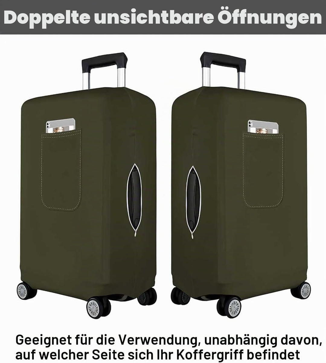 Morbuy Elastisch Kofferschutzhülle, Gross Kofferhülle Grün mit Reissverschluss, Suitcase Luggage Cov