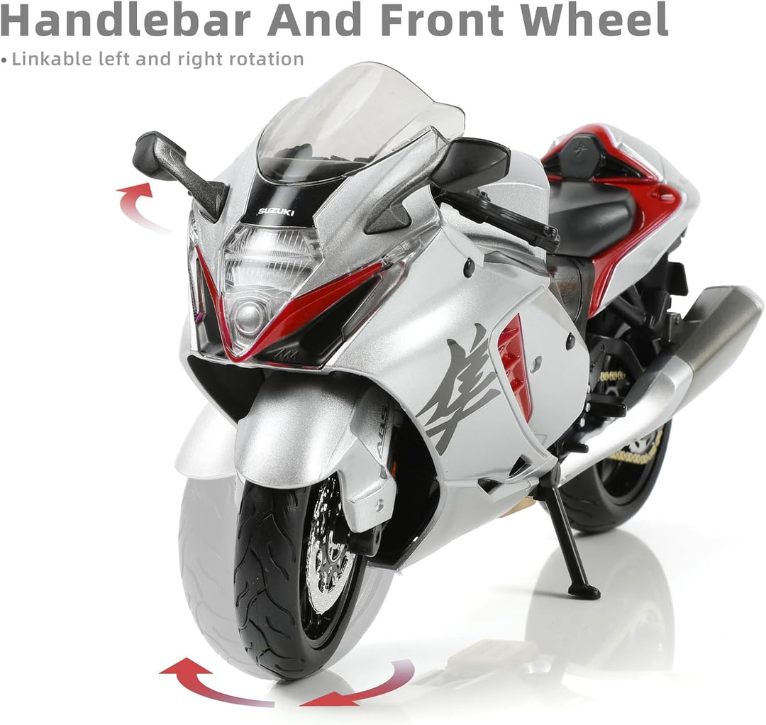 Motorrad Spielzeug für Kinder 1:12, Legierung Mini Motorcycle Modell Kompatibel für Suzuki Hayabusa