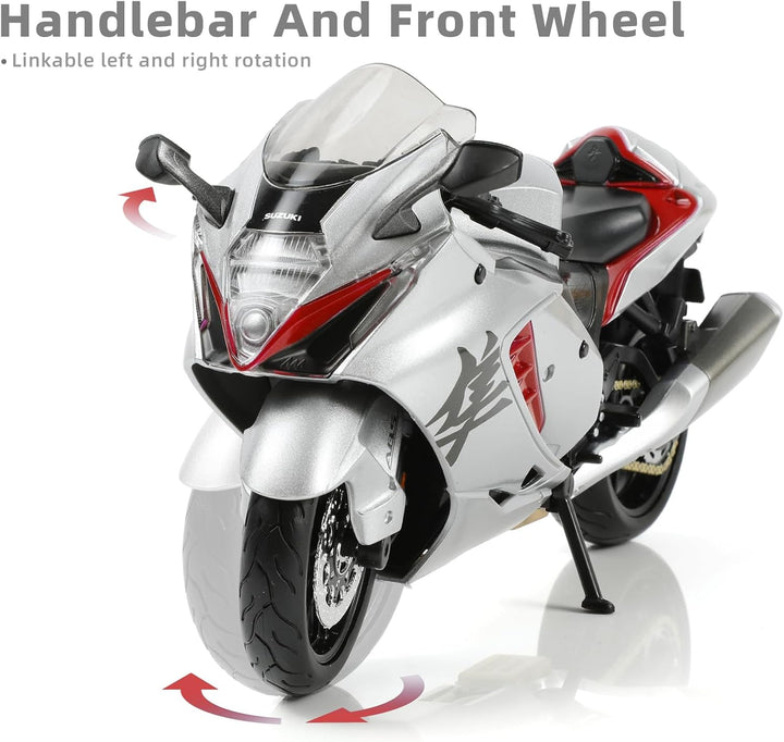 Motorrad Spielzeug für Kinder 1:12, Legierung Mini Motorcycle Modell Kompatibel für Suzuki Hayabusa