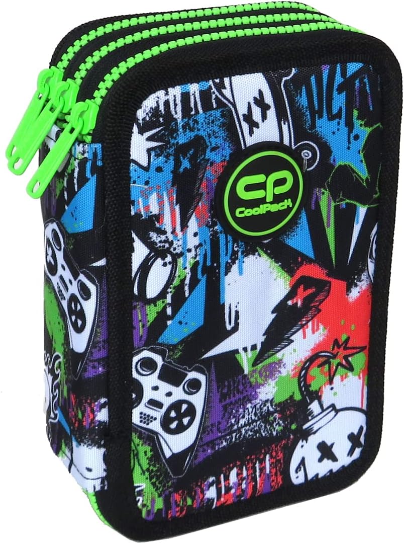 CoolPack XXL Federtasche Federmappe 3-Fach Schulstiftetui, dreifaches Federmäppchen, Federmäppchen f
