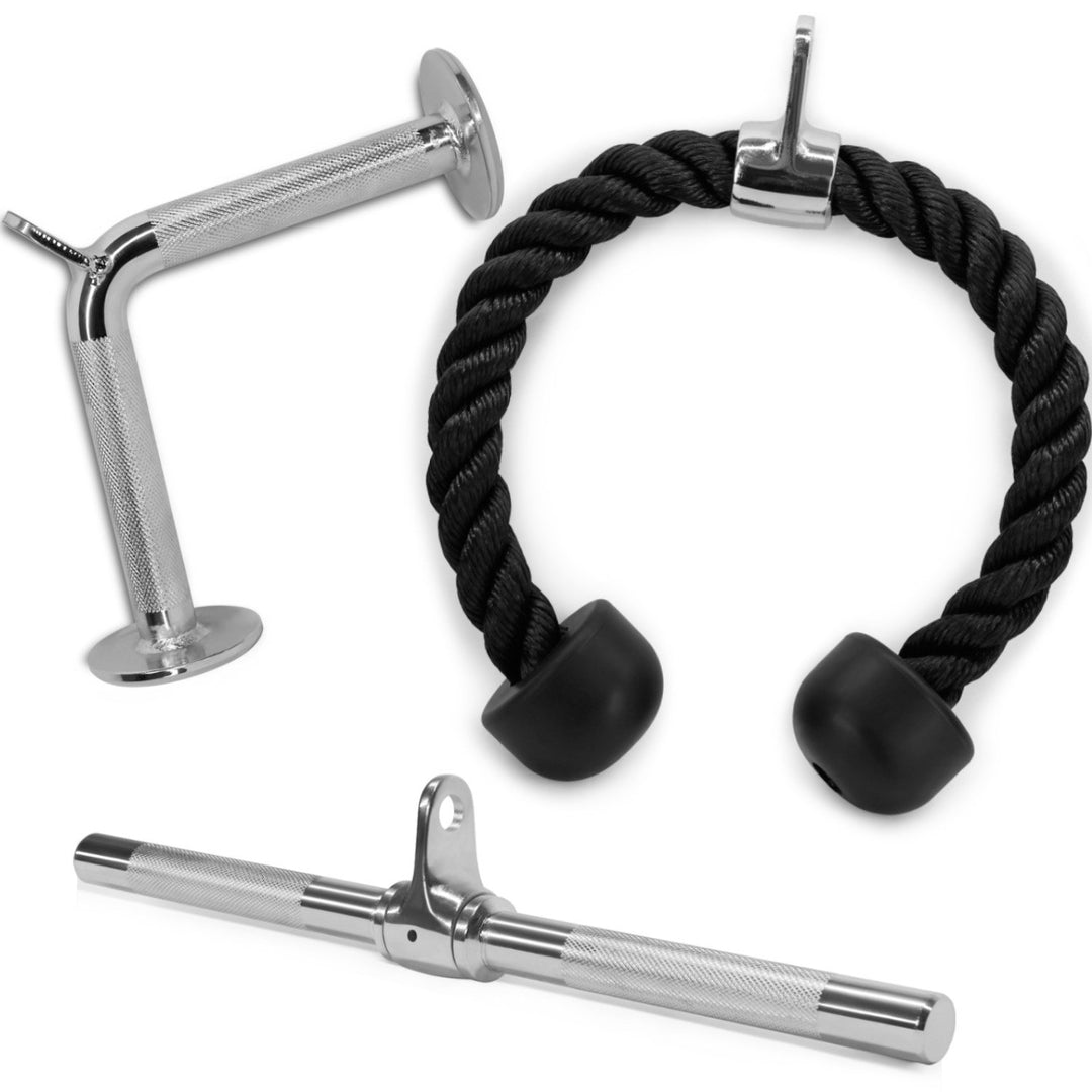 Yes4All LAT-Pull-Down-Kabelaufsatz, Trizeps-Pressstange, V-förmige Stange mit Diamant-Rändelgriff, B
