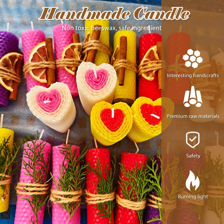 Bienenwachsplatten, Bienenwachs-Kerzenherstellungs Set, Farbiger Bienenwachskerzen Selber Machen Set