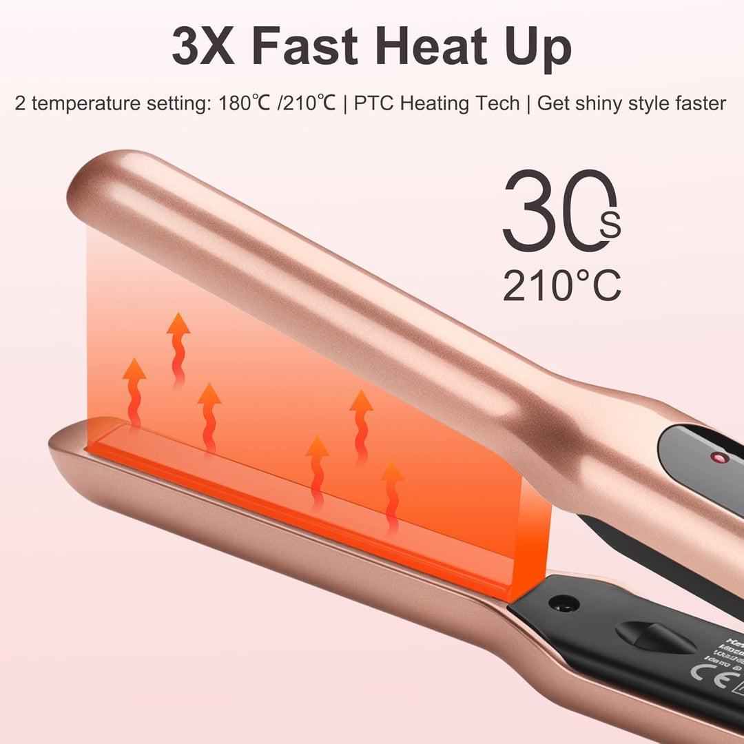 JAETON Small Flat Iron Mini Glätteisen Haarglätter für Kurze Haare,Reise Glätteisen Klein,Duale Span