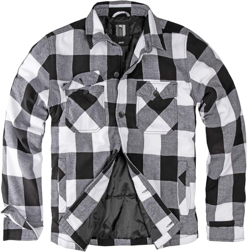 bw-online-shop Lumberjacket Rocky Hemdjacke Lumber Herren Jacke, Schwarz/Weiss