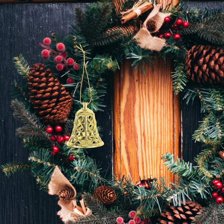 MAGICLULU 12 Stück Weihnachtliche Kunststoff-Glöckchen-Ornamente Weihnachtsbaumschmuck Kunststoff-Gl