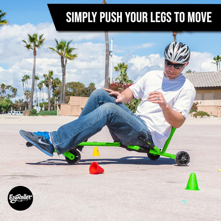EzyRoller Pro X Fun Fahrzeug Dreirad für Jugendliche und Erwachsene Trike ab 10 Jahre (grün), grün
