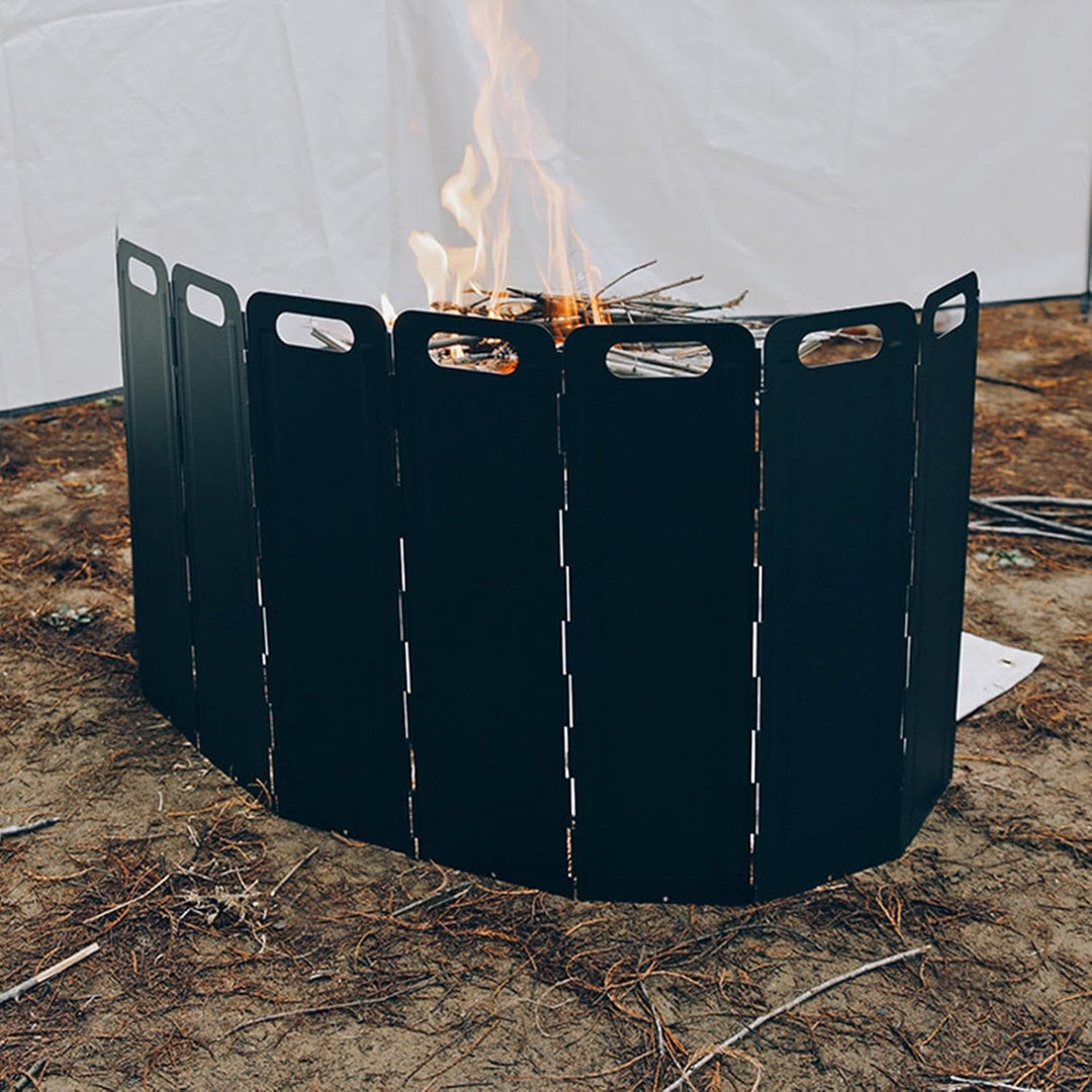 Windschutz aus verzinktem Eisen, Grill, Picknickkocher, Windschutz, faltbarer Campingkocher, Windsch