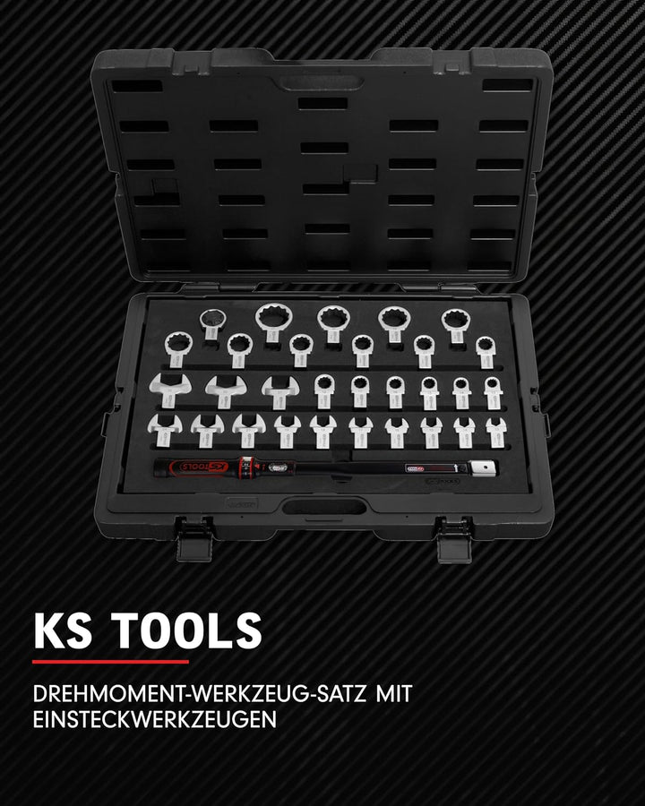 KS Tools Drehmoment Werkzeug-Satz für Drehmomentschlüssel 14x18 mm 516.1730 I 31-tlg. I 40-200 Nm I