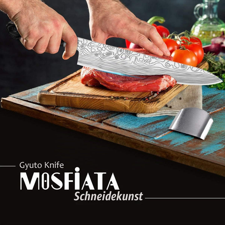 MOSFiATA Kochmesser Superscharfes Profi-Küchenmesser 10 Zoll Kuchen Messer Fleischmesser Deutscher E