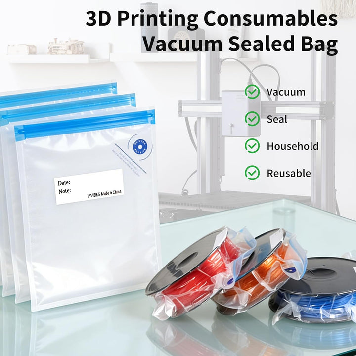 Filament Aufbewahrung Kit mit Auto Pumpe, 30 3D-Druck Filament Vakuumbeutel, 30 Trockenmittel, 6 Ver