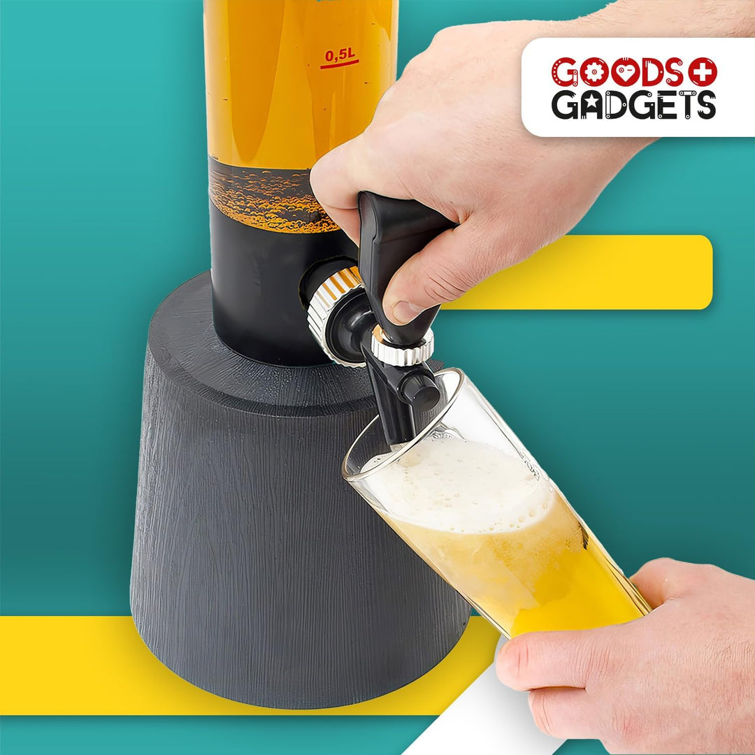 Bierzapfanlage &amp; Biersäule 3,5L – Premium Getränkespender &amp; Bierturm für Partys – Getränkesäule, Zap