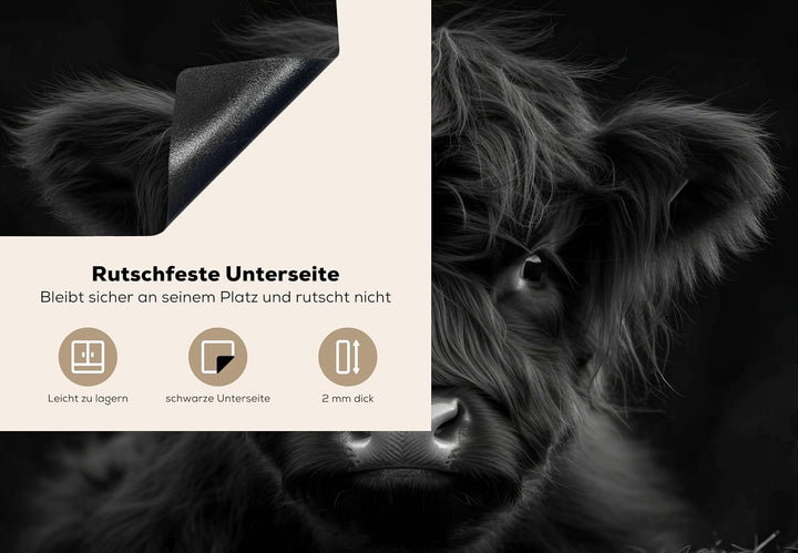 KitchenYeah© Herdabdeckplatte 75x52 cm Einteilig Induktionsmatte Küche Abdeckung Ceranfeld Herd Abde
