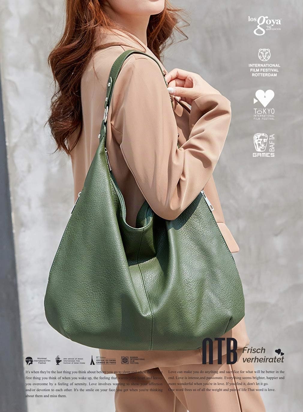 BUKESIYI Damen Tasche Handtasche Umhängetasche Schultertasche Frauen Kulturbeutel Weekender Klein PU