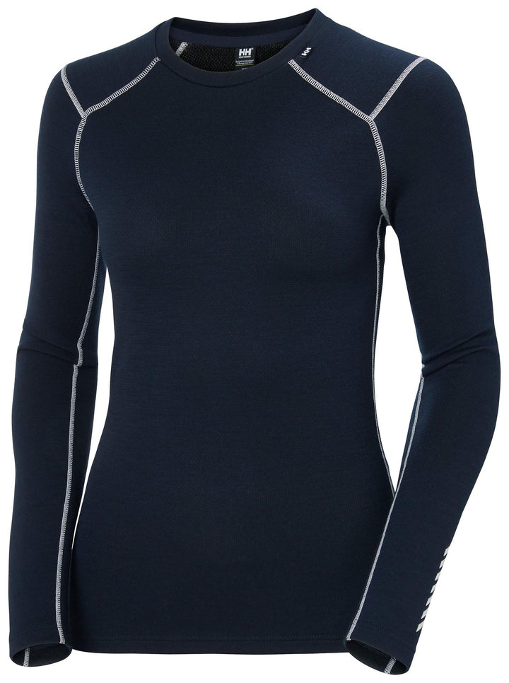 Damen Helly Hansen W Lifa Merino Midweight Crew, Marineblau, XS