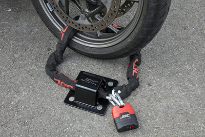 JDC Motorrad Bodenanker stark belastbarer gehärteter Stahl - SPHERE PRO - Schwarz Schwarz Sphere Pro