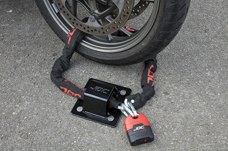 JDC Motorrad Bodenanker stark belastbarer gehärteter Stahl - SPHERE PRO - Schwarz Schwarz Sphere Pro