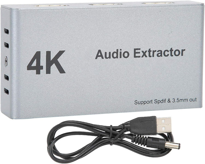 ASHATA HDMI-Schalter 4K HDMI-Splitter, 2 in 1 Out 2 x 1 HDMI Audio Extractor-Verteiler, 2 zu 1 HDMI