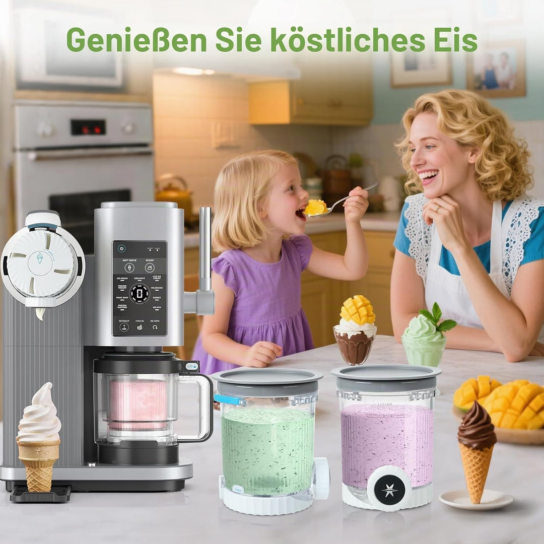 2 Stück Pint-Behälter für Ninja Swirl CREAMi, Swirl Pints und Deckel kompatibel mit NC700 NC701EU Se