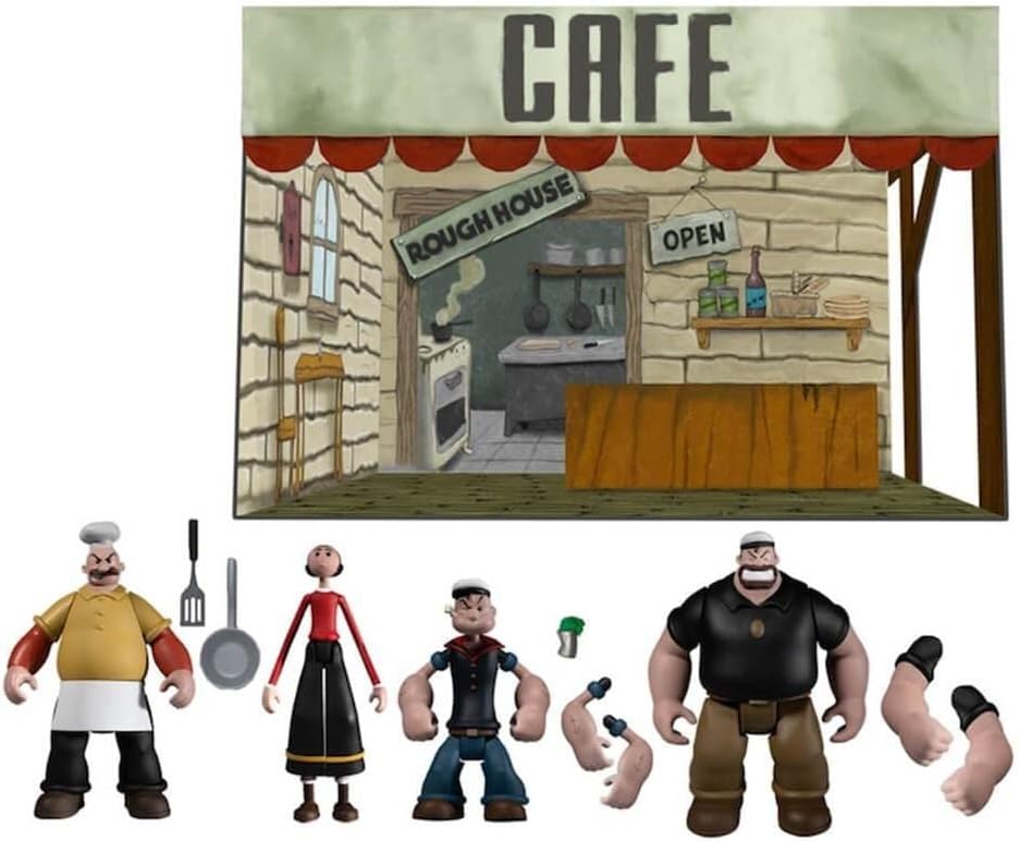 Mezco Popeye 5 Points Actionfigur Deluxe Box Set