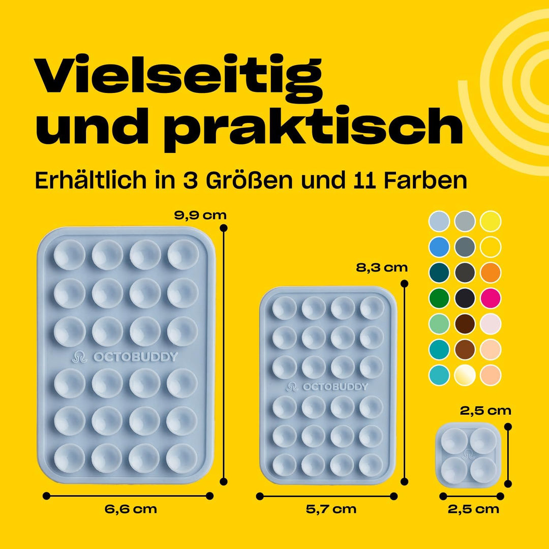 OCTOBUDDY Classic MAX Silikon-Saugnapf Halterung fürs Handy - rutschfeste Saugnapfhalterung für iPho