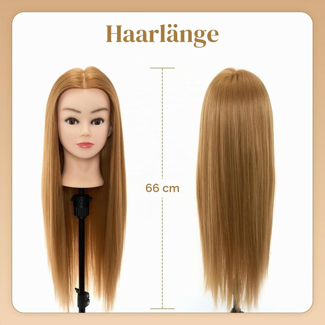 Neverland 26" Frisierkopf Friseur 60% Echthaar Haar Übungskopf Puppenkopf Friseurkopf Ausbildung Kop