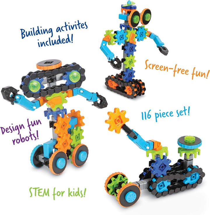 Learning Resources Gears! Gears! Gears! Roboter in Aktion, MINT, Zahnradspiel, Roboter-Zahnräder, Ab