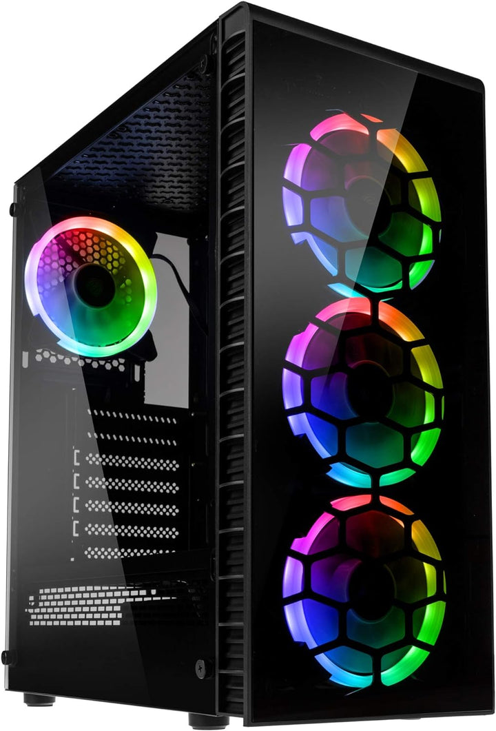 KOLINK Observatory Lite Midi Tower PC Gehäuse ATX RGB PC-Gehäuse, Gaming PC Case, Tempered Glass Com
