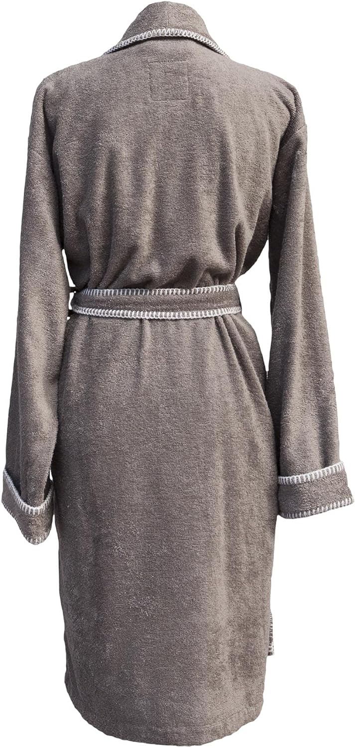 Heckett Lane Bademantel 60% Baumwolle 40% Bambus Viscose Bamboo L Taupe
