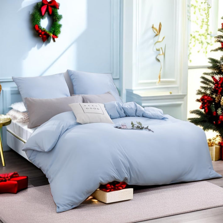 AYSW Bettwäsche gebürstet Microfaser 1 Bettbezug 200x220cm + 2 Kopfkissenbezug 80x80cm mit Reissvers