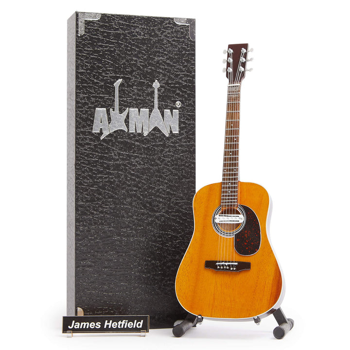 Axman James Hetfield Miniatur-Gitarren-Nachbildung – Musikgeschenke – Handgefertigte Ornamente im Ma
